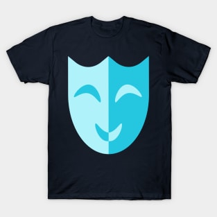 Theatrical mask smiles blue T-Shirt